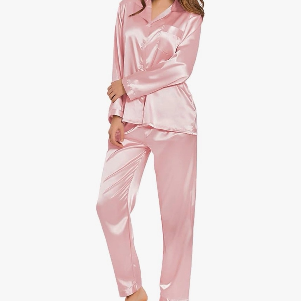 Silky Pink Women's Pajama Set